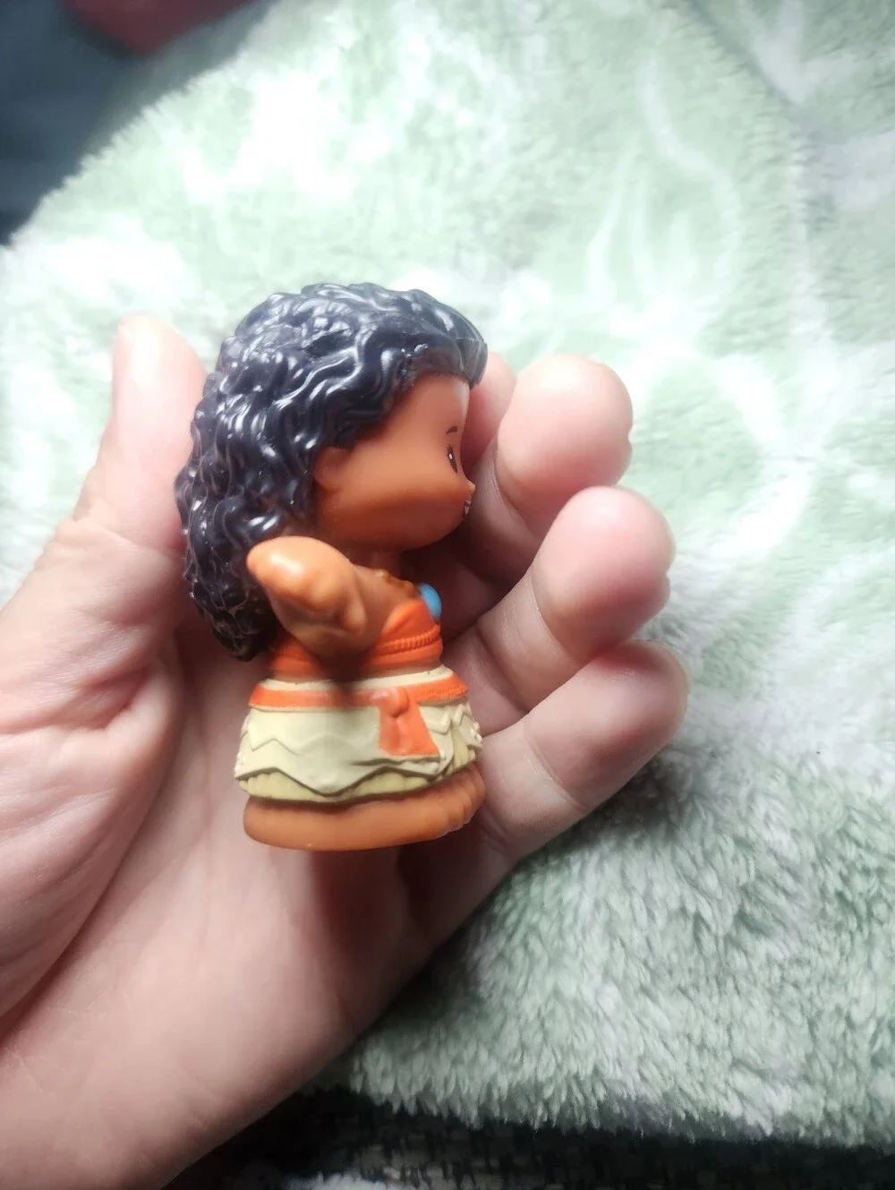 Fisher-Price Little People Moana  Figure And Sailboat Toy with Blue Accents